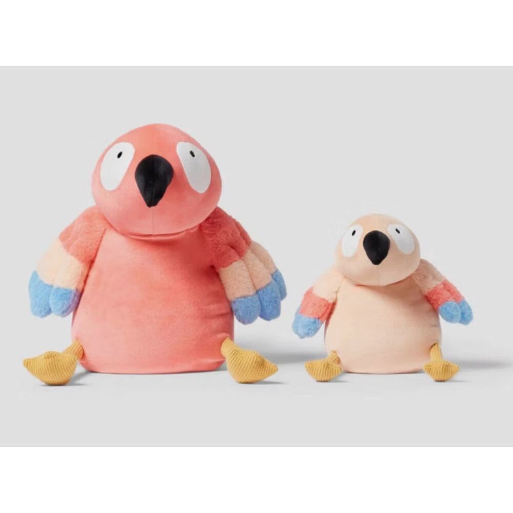 Parrot and Baby Weighted Plush Kids' Throw Pillow Pink - Pillowfort NWT - Picture 3 of 4